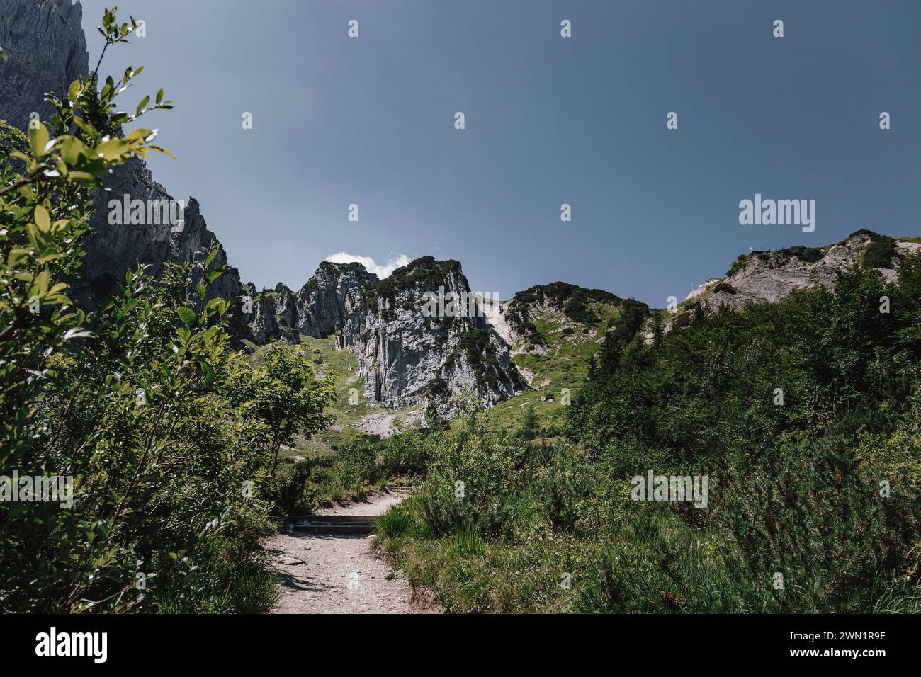 Une journée d'été dans les montagnes des Alpes tyroliennes Banque D'Images