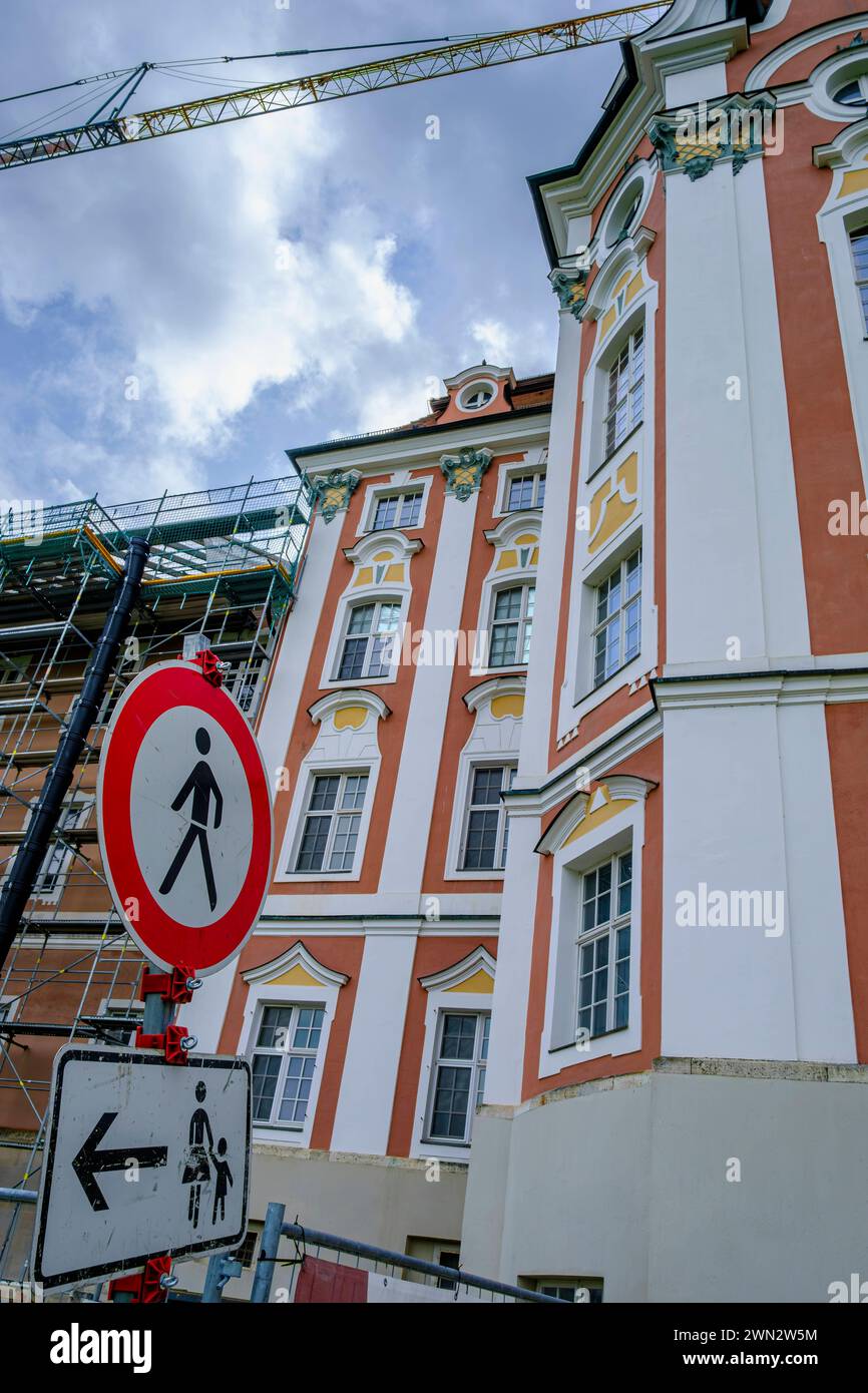 Kloster Wiblingen, Baden-Württemberg, Deutschland Baustelle an der Nordostseite der ehemaligen Benediktinerabtei des Klosters Wiblingen, Ulm, Baden-Württemberg, Deutschland. Banque D'Images