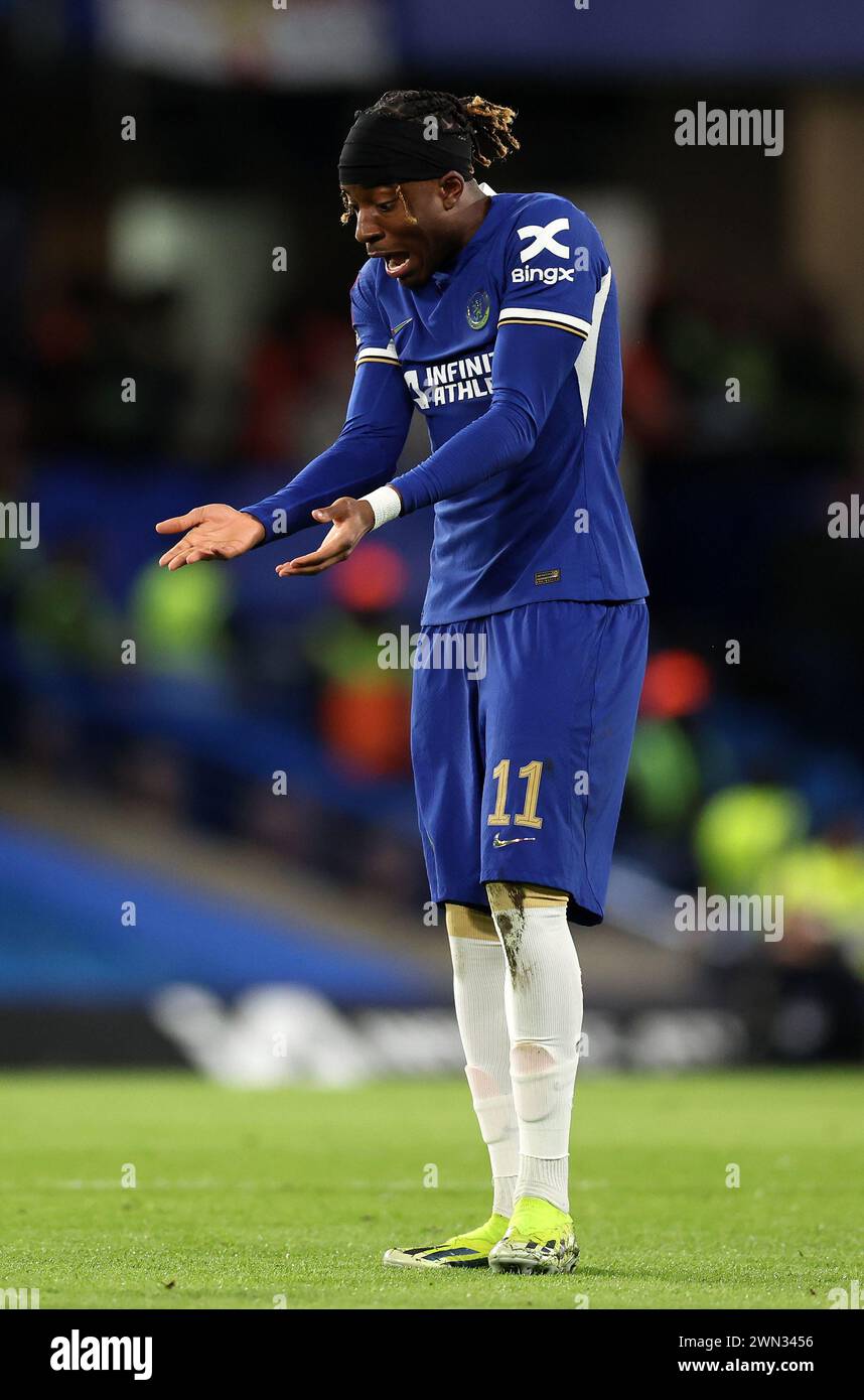Londres, Royaume-Uni. 28 février 2024. Noni Madueke de Chelsea lors du match de FA Cup à Stamford Bridge, Londres. Le crédit photo devrait se lire comme suit : David Klein/Sportimage crédit : Sportimage Ltd/Alamy Live News Banque D'Images