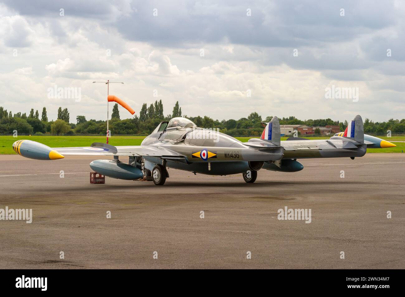A de Havilland D.H. 112 Venom à l'aéroport de Coventry, Royaume-Uni Banque D'Images