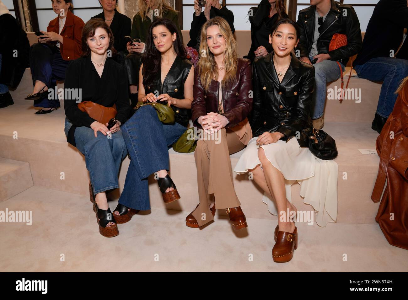 Thomasin McKenzie, from left, Marisa Abela, Meghann Fahy, and Anne