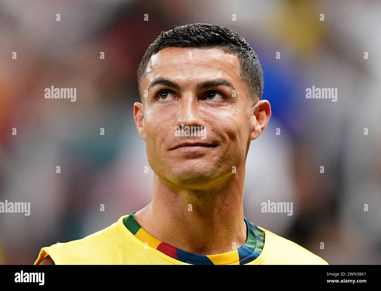 Photo du dossier datée du 06-12-2022 de Cristiano Ronaldo, qui purgera une suspension d’un match jeudi après que la Fédération saoudienne de Football a discipliné son joueur vedette pour un geste offensif contre les supporters de l’opposition. Date d'émission : jeudi 29 février 2024. Banque D'Images