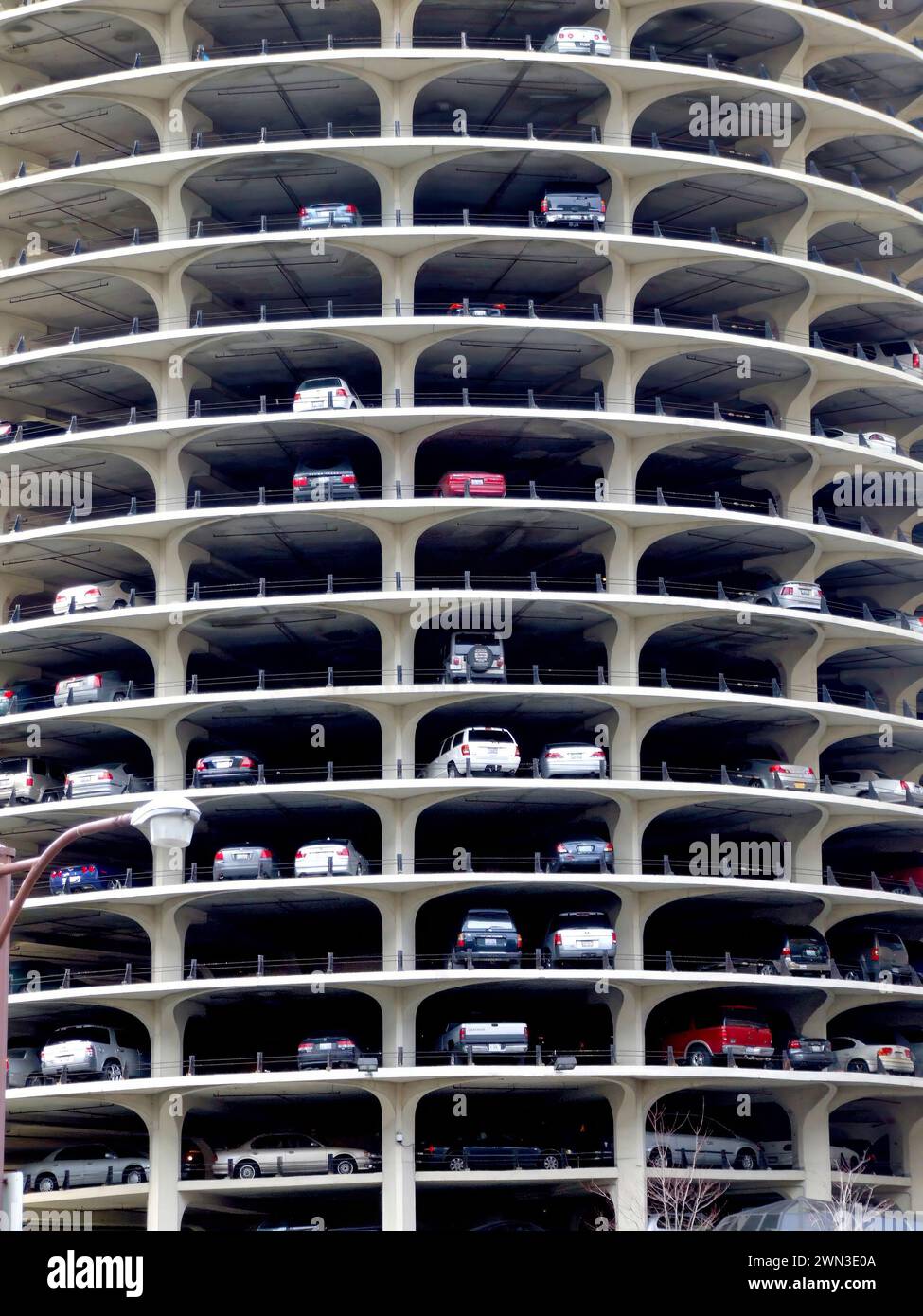 Marina Towers, parking, section terrain de Marina City, Chicago, Illinois, États-Unis, 2006 Banque D'Images