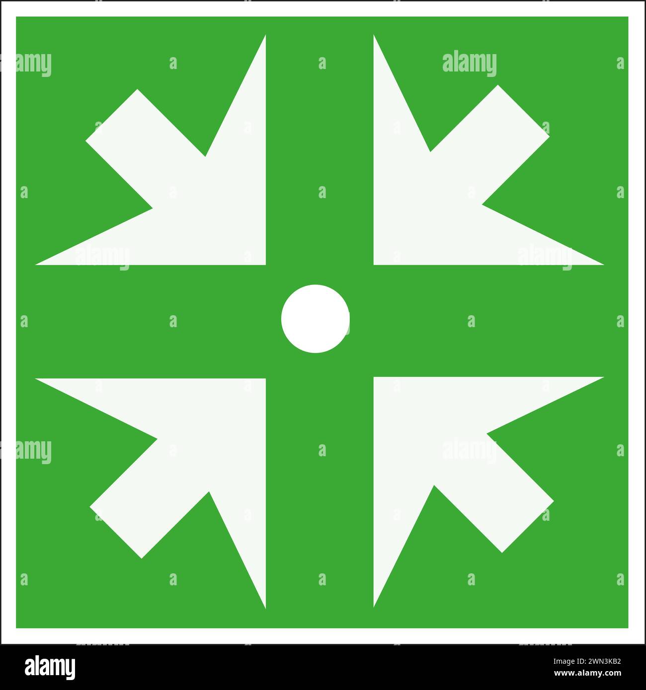 Signe carré avec dos vert Banque D'Images