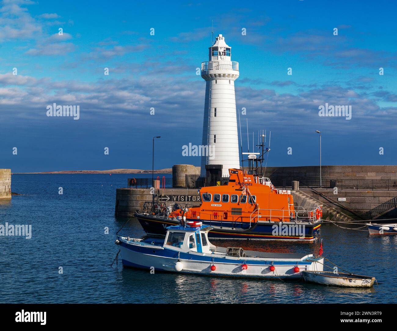 Donaghadee Lighthouse, Co. Vers le bas Banque D'Images