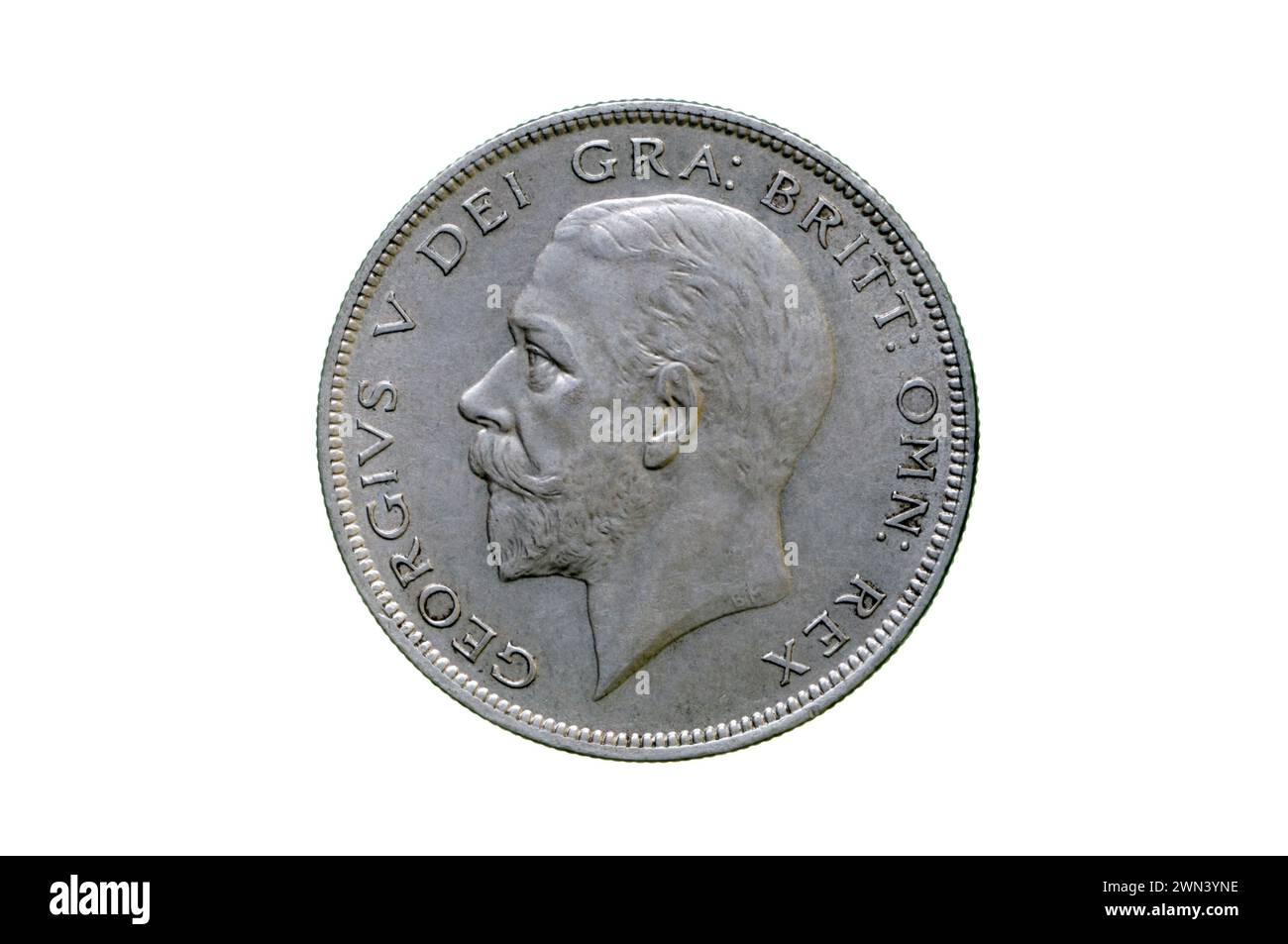 1928 argent demi-couronne Banque D'Images