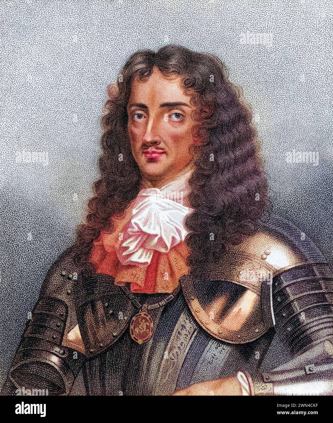 Charles II alias le Merry Monarch 1630-1685 König von Großbritannien und Irland / Charles II alias le Merry Monarch 1630-1685 Roi de Grande-Bretagne an Banque D'Images