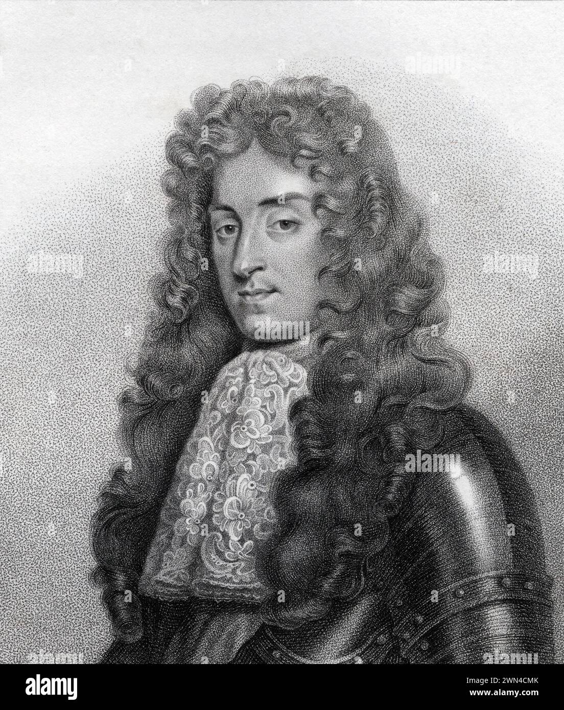 Jacques II alias Duc d'York 1633-1701 König von Großbritannien / Jacques II alias Duc d'York 1633-1701 Roi de Grande-Bretagne gravé par Bocquet à partir de th Banque D'Images
