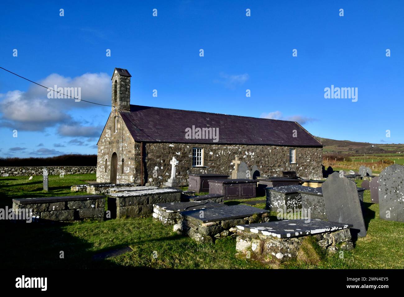 Église St.Maelrhys Porth Ysgo Banque D'Images