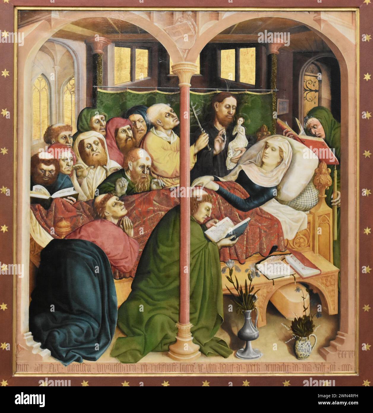 Les ailes de l'autel Wurzach Hans Multscher 1437 - la mort de Marie Banque D'Images