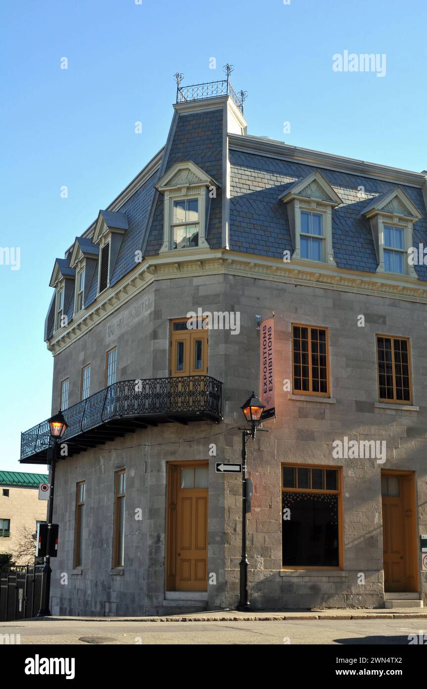 L'ancienne demeure du père canadien de la Confédération Sir George-Étienne Cartier est maintenant une maison-musée et un lieu historique national dans le Vieux-Montréal. Banque D'Images