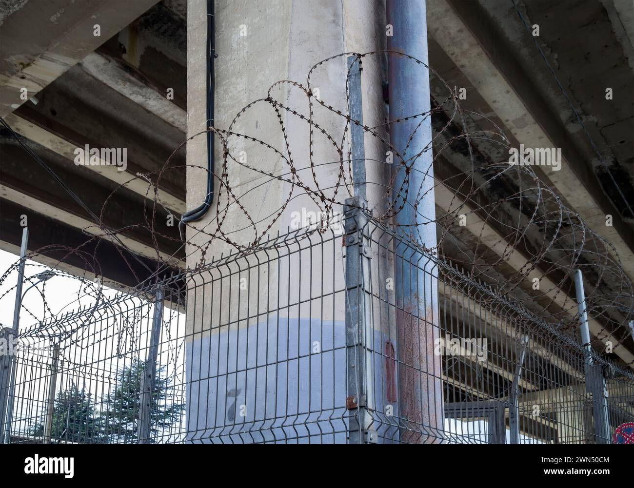 Protection des supports de pont contre les intrusions Banque D'Images