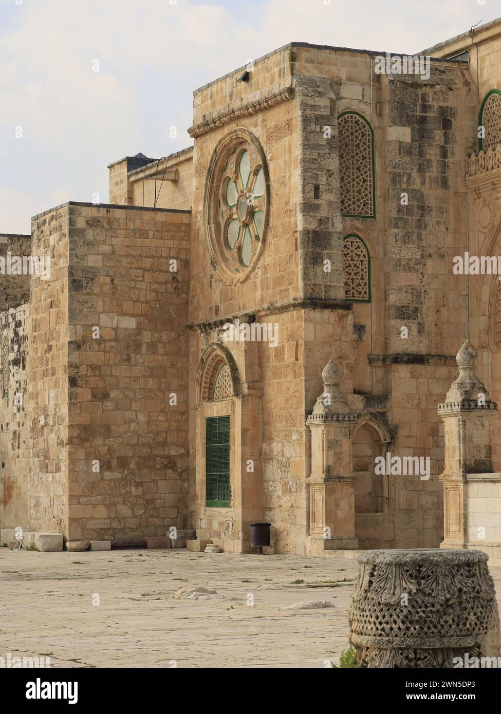 Une chapelle dans la partie orientale de l'ancienne mosquée Al Aqsa qui avait été construite par les croisés au 11ème siècle. Banque D'Images