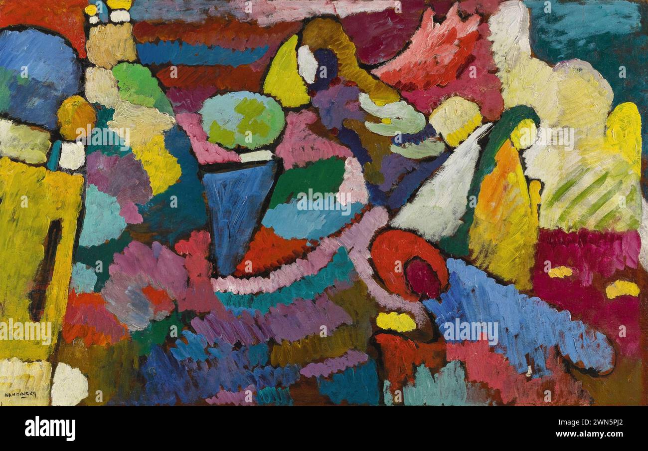 Kandinsky Wassily - improvisation auf Mahagoni (1910) Banque D'Images