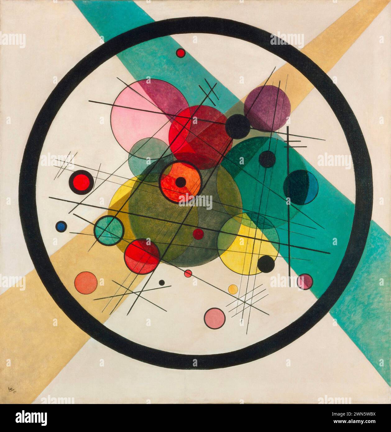 Kandinsky Wassily - cercles dans un cercle (1923) Banque D'Images