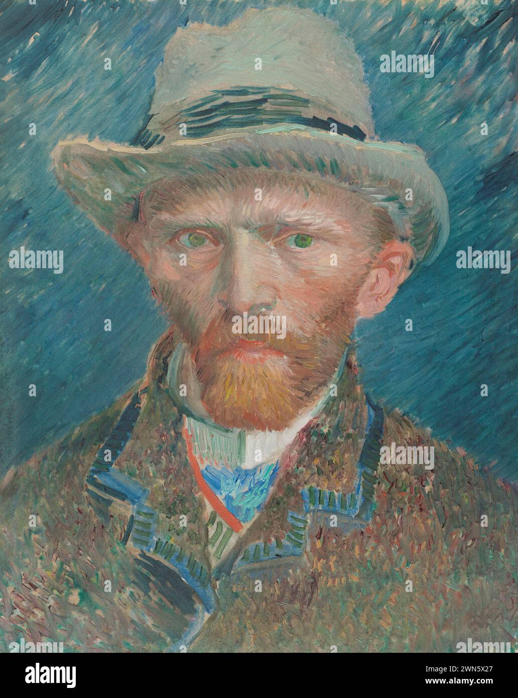 Portrait (1887) (olio su tela 42 x 34 cm)vg02 - Van Gogh Vincent - Self Banque D'Images