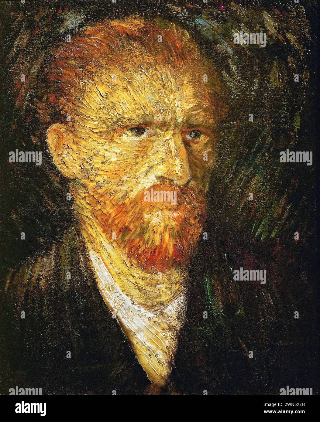 Portrait (1888) (olio su tela no info) - Van Gogh Vincent - Self Banque D'Images