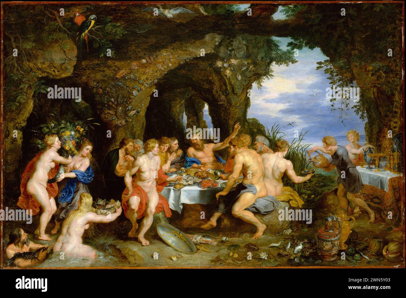 Rubens Pieter Paul - (con Jan Brueghel il vecchio) la fête de Acheloüs (olio su legno 108 x 163,8 cm) Banque D'Images