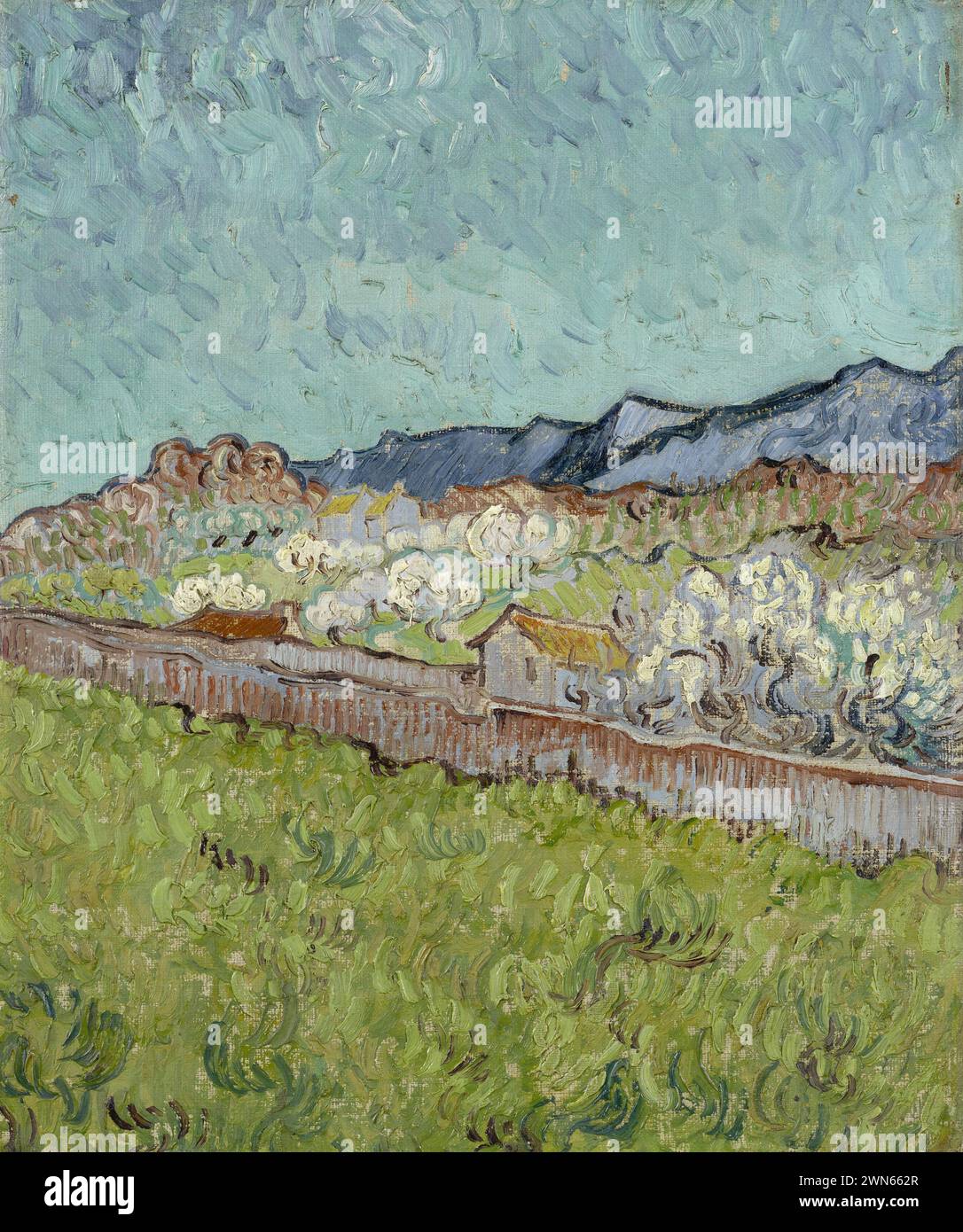 Van Gogh Vincent - vue sur les Alpilles (1890) Banque D'Images