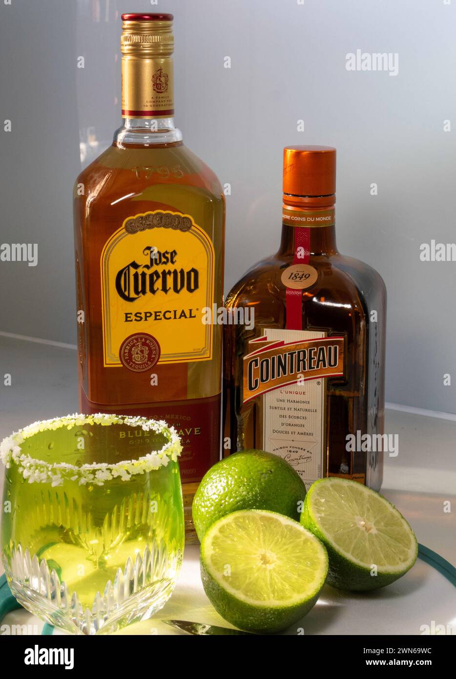 Jose Cuervo Tequila est excellent pour faire des cocktails à la margarita, USA Banque D'Images