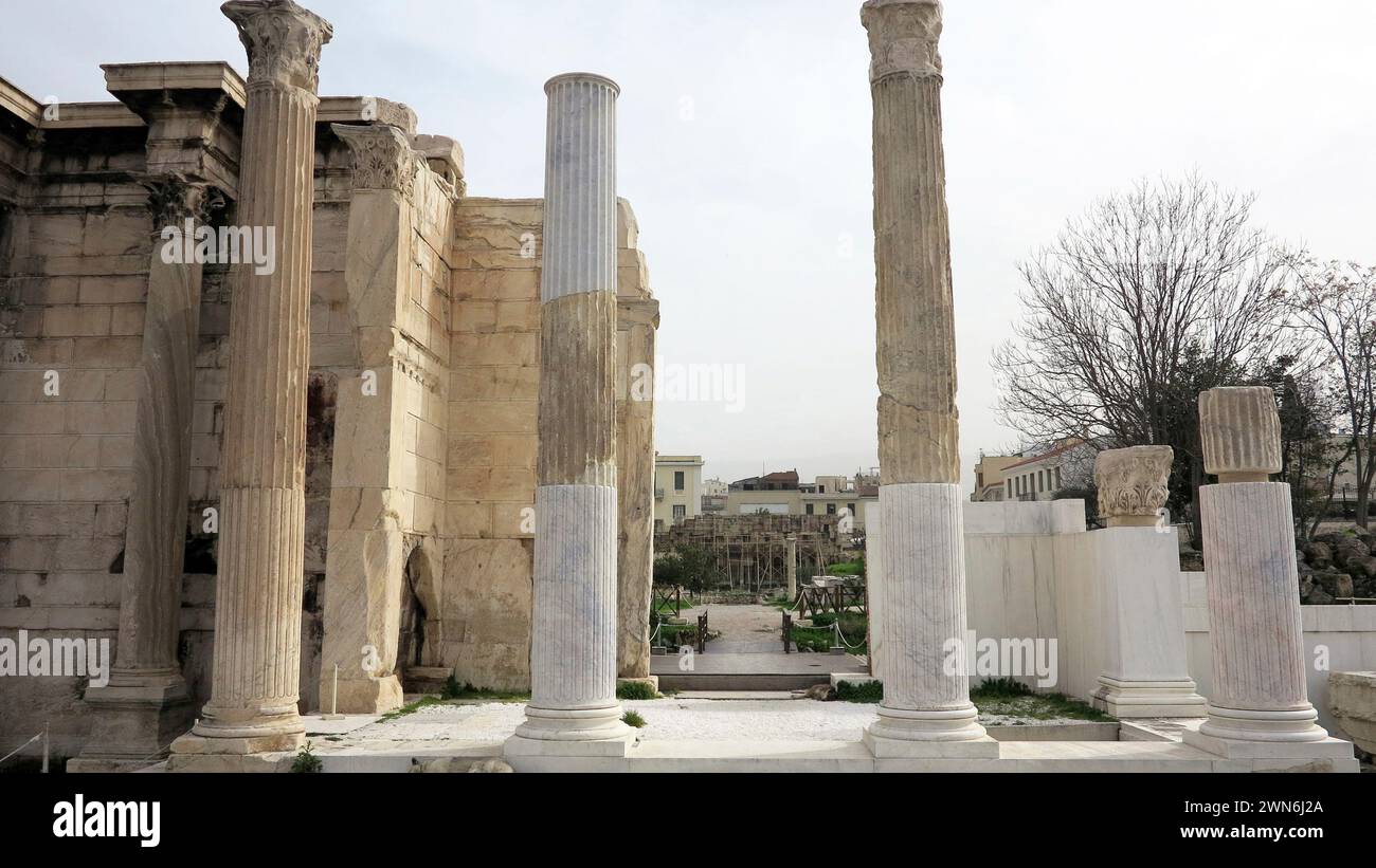 Ruines de la civilisation grecque à Athènes, Grèce Banque D'Images Ruines de la civilisation grecque à Athènes, Grèce Banque D'Images