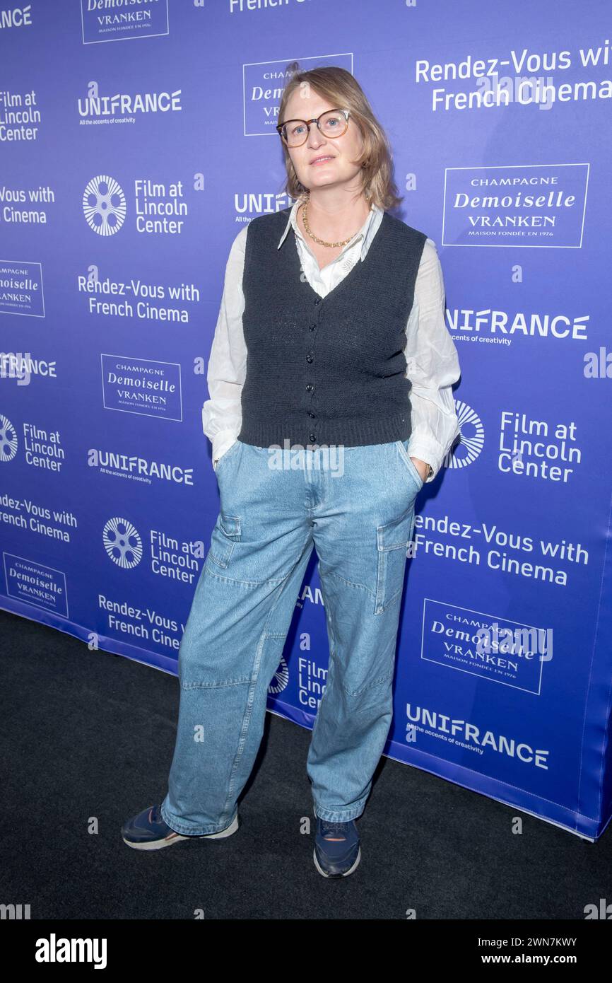 New York, États-Unis. 29 février 2024. Anna Novion assiste à la soirée d'ouverture du 29e rendez-vous with French Cinema Showcase au Walter Reade Theater de New York. Crédit : SOPA images Limited/Alamy Live News Banque D'Images