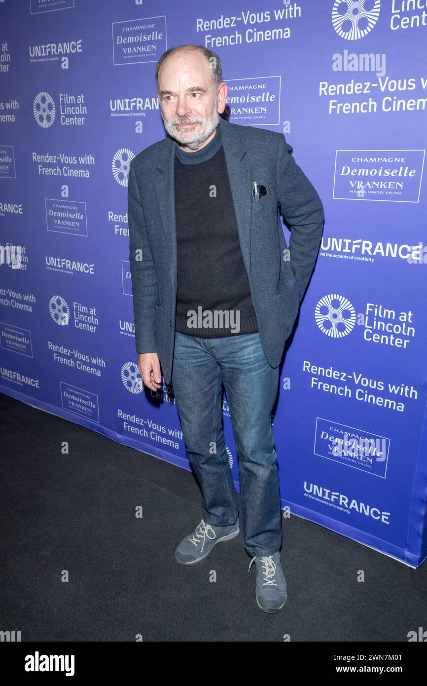 New York, États-Unis. 29 février 2024. Jean Pierre Darroussin assiste à la soirée d’ouverture du 29e rendez-vous avec French Cinema Showcase au Walter Reade Theater de New York. Crédit : SOPA images Limited/Alamy Live News Banque D'Images