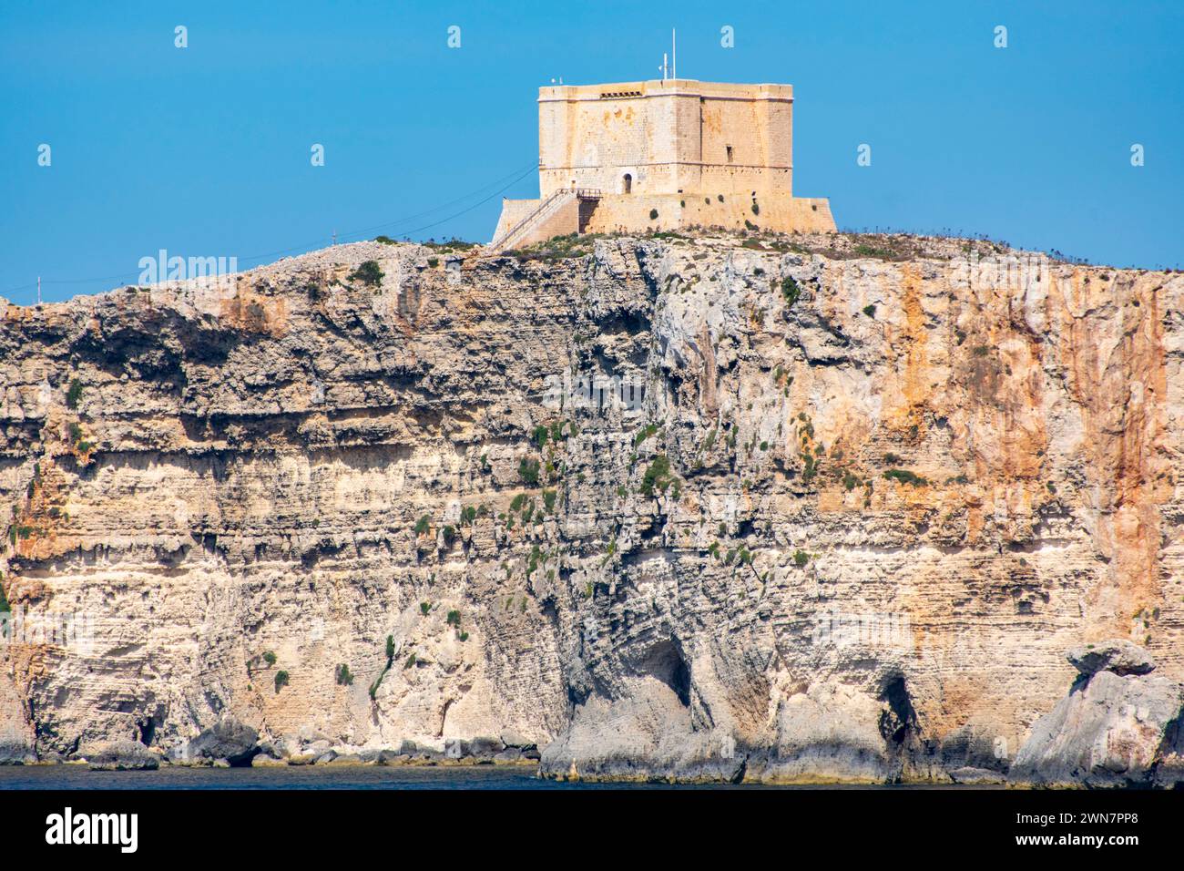 Santa Marija Tower Comino - Malte Banque D'Images