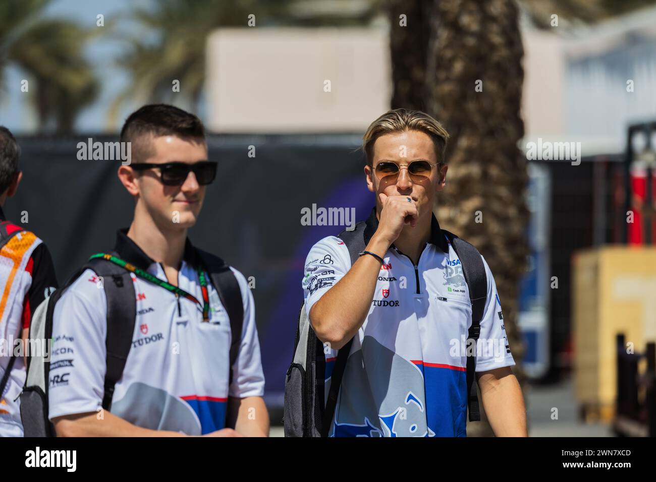 MANAMA, BAHREÏN, circuit international de Bahreïn, 29 février 2024 : Liam Lawson de Nouvelle-Zélande et Visa Cash App RB pendant le Grand Prix de formule 1 de Bahreïn Banque D'Images