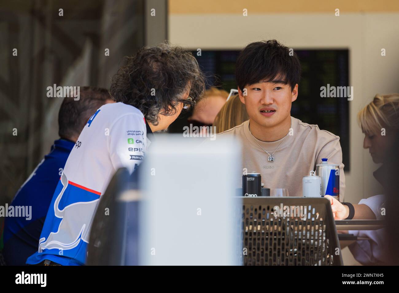 MANAMA, BAHREÏN, circuit international de Bahreïn, 29 février 2024 : Yuki Tsunoda du Japon et Visa Cash App RB pendant le Grand Prix de formule 1 de Bahreïn Banque D'Images