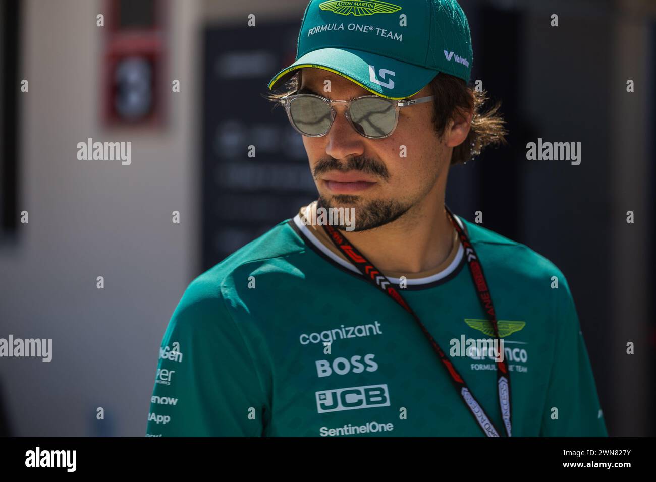 MANAMA, BAHREÏN, circuit international de Bahreïn, 29.Feb.2024 : lance Stroll of Canada et Aston Martin Aramco Cognizant F1 Team pendant la formule 1 Bahra Banque D'Images