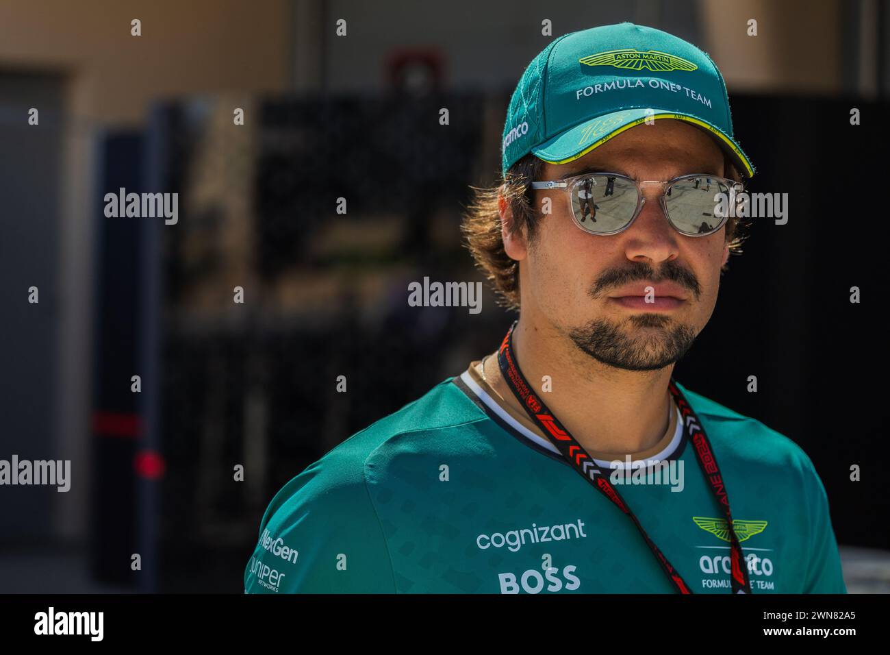 MANAMA, BAHREÏN, circuit international de Bahreïn, 29.Feb.2024 : lance Stroll of Canada et Aston Martin Aramco Cognizant F1 Team pendant la formule 1 Bahra Banque D'Images