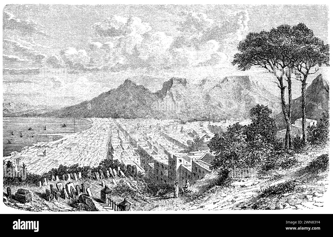 Le Cap, , (encyclopédie, 1893), Kapstadt, le Cap Banque D'Images