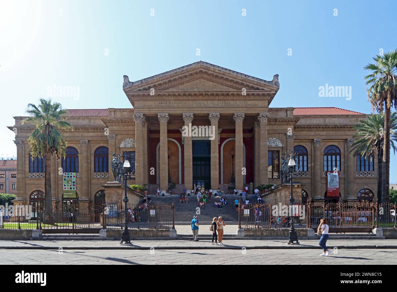 Teatro Massimo, opéra, Palerme, Sicile Banque D'Images