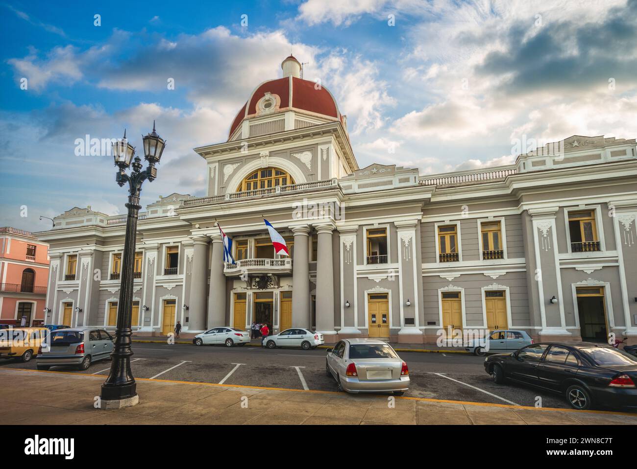 Palacio de Gobierno, le Palais du Gouvernement, Hôtel de ville, sur la Plaza de Armas à Cienfuegos, Cuba Banque D'Images