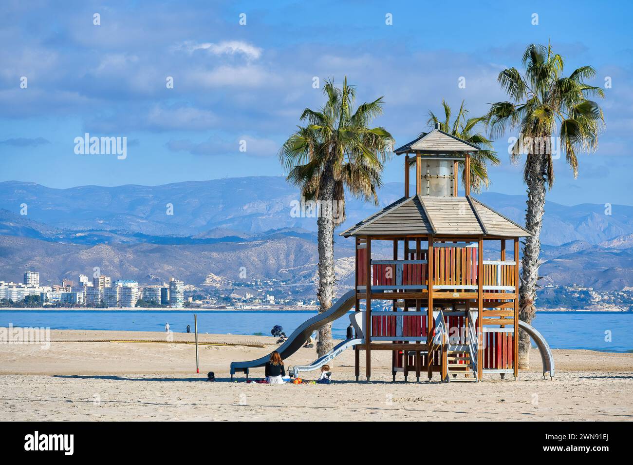 Playa San Juan, Alicante, Espagne Banque D'Images