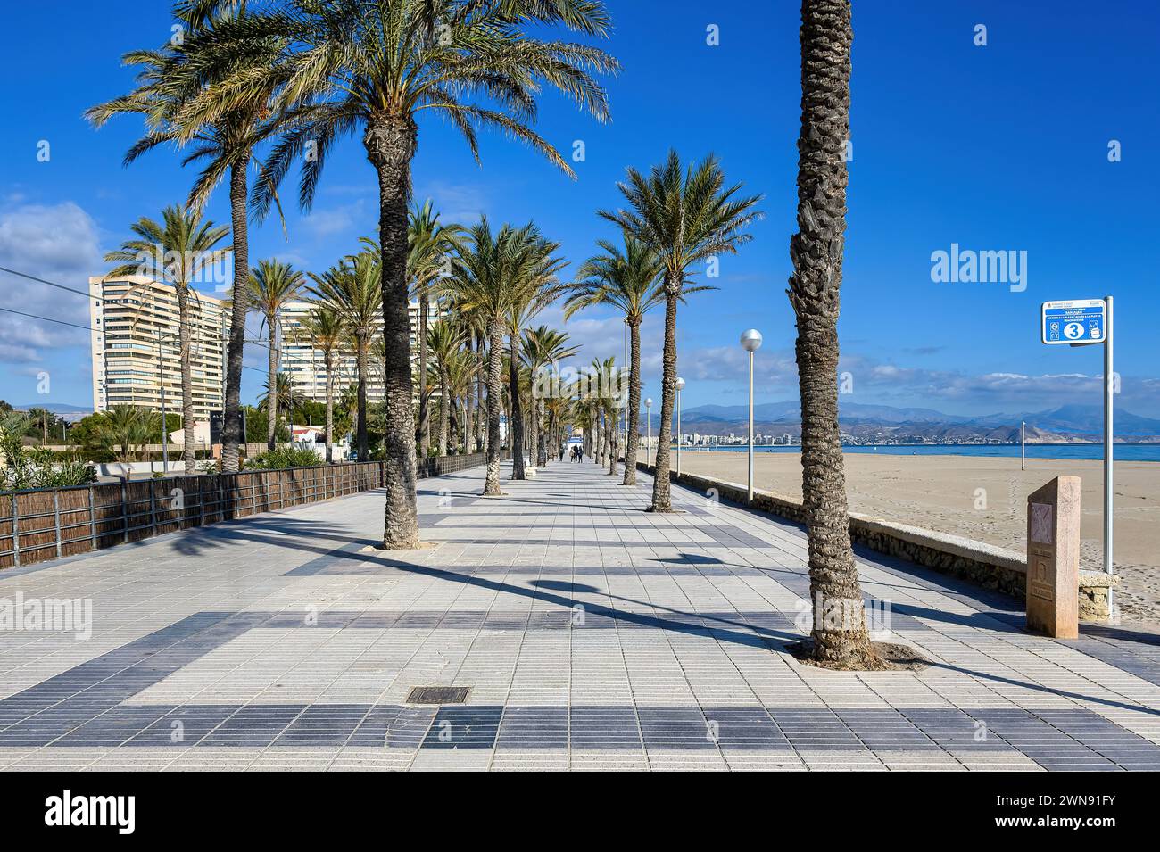 Playa San Juan, Alicante, Espagne Banque D'Images