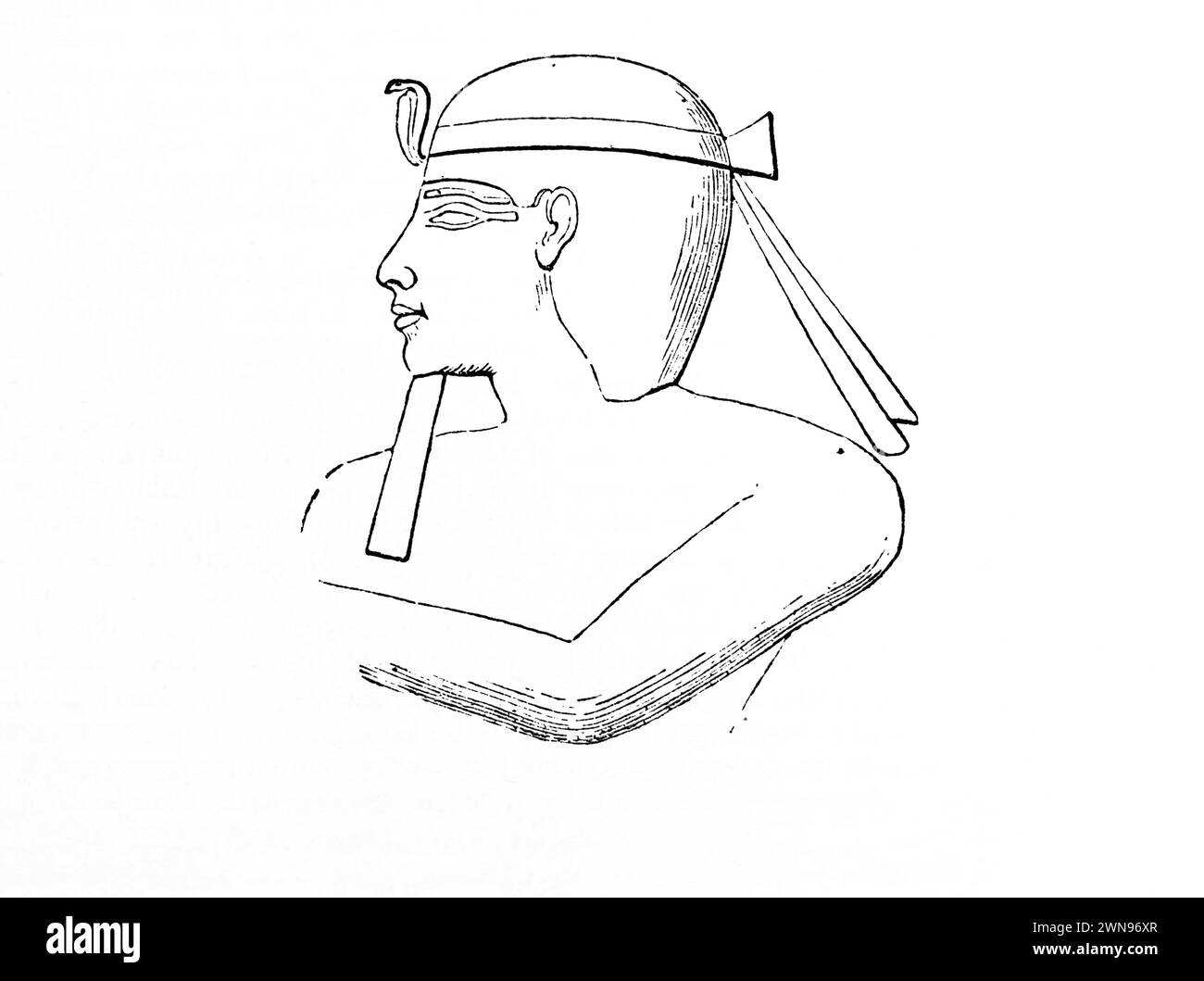 Illustration du pharaon Shishak de la peinture de tombeau à Thèbes - Shishak a attaqué Israël et Juda après la mort du roi Salomon prenant ses trésors Banque D'Images