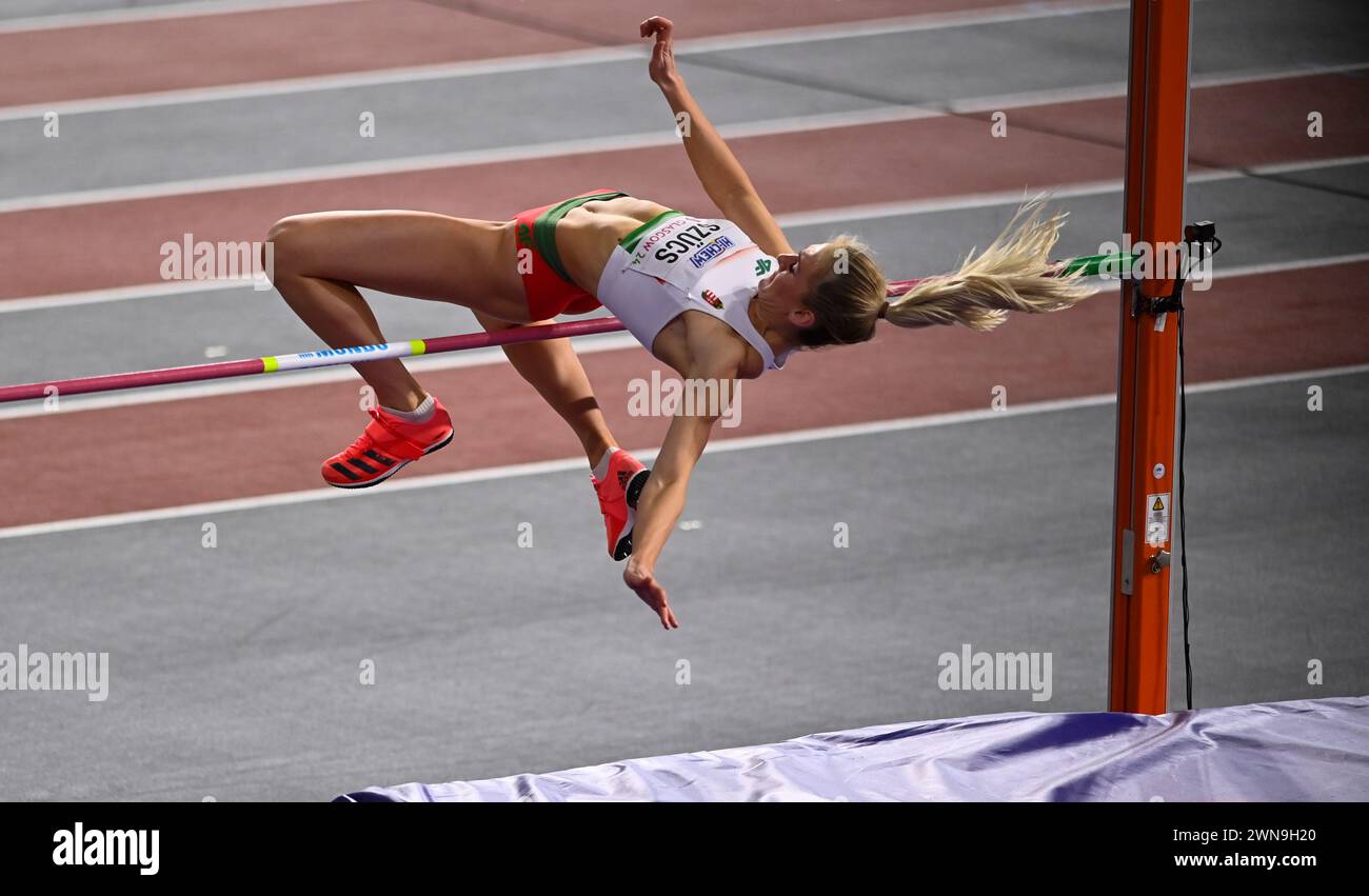 Glasgow Écosse :1–2024 : Szabina SZŰCS de HUNat the Emirates Arena pour les Championnats du monde d'athlétisme en salle Glasgow 24 UK. Banque D'Images