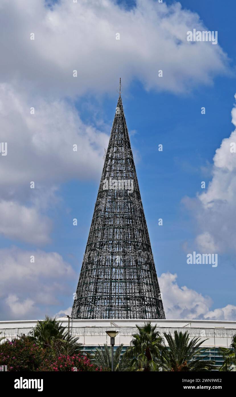 Centre commercial arbre de noël à Ribeirao Preto, Sao Paulo, Brésil Banque D'Images
