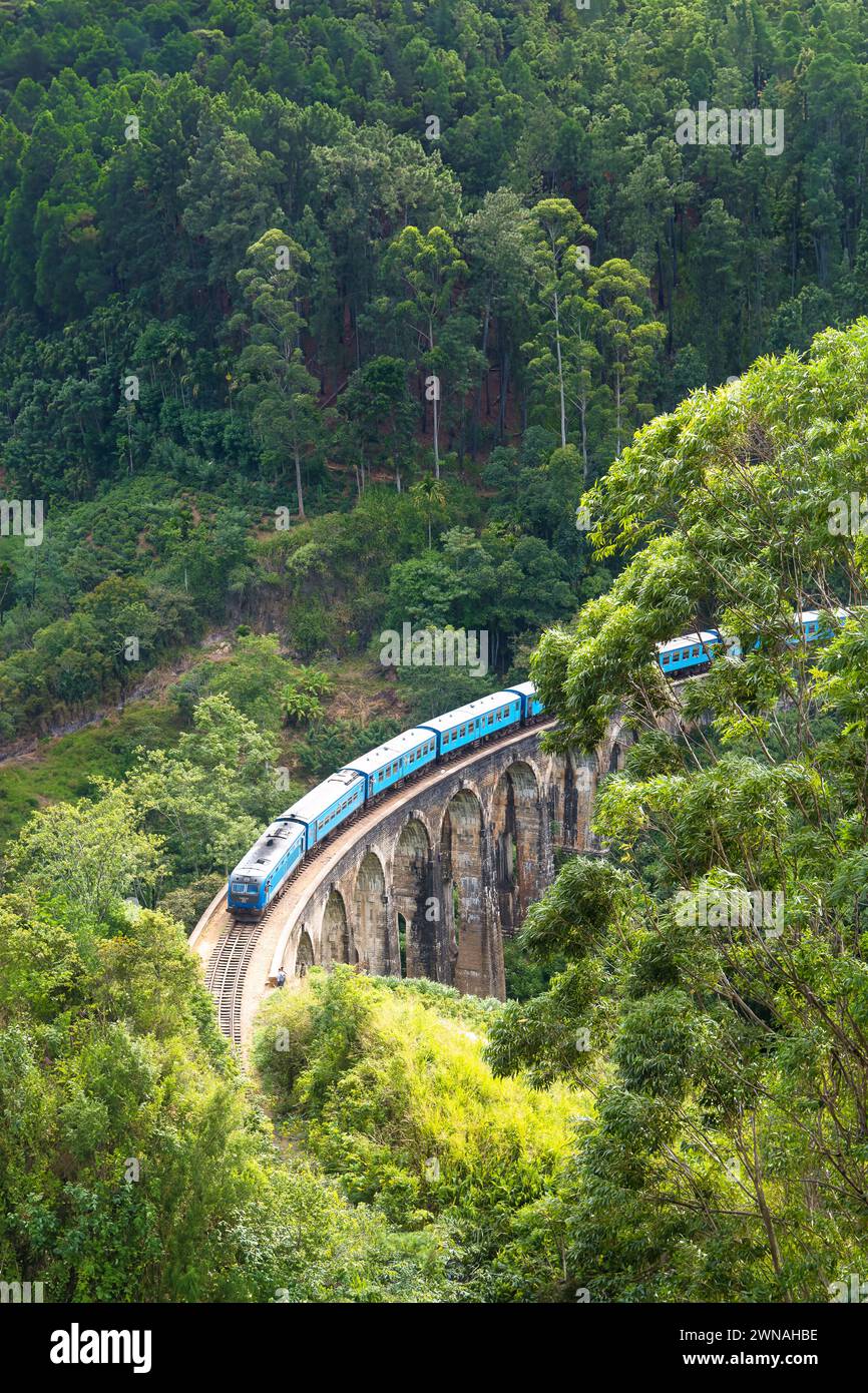 Une vue du pont des neuf Arches au Sri Lanka Banque D'Images