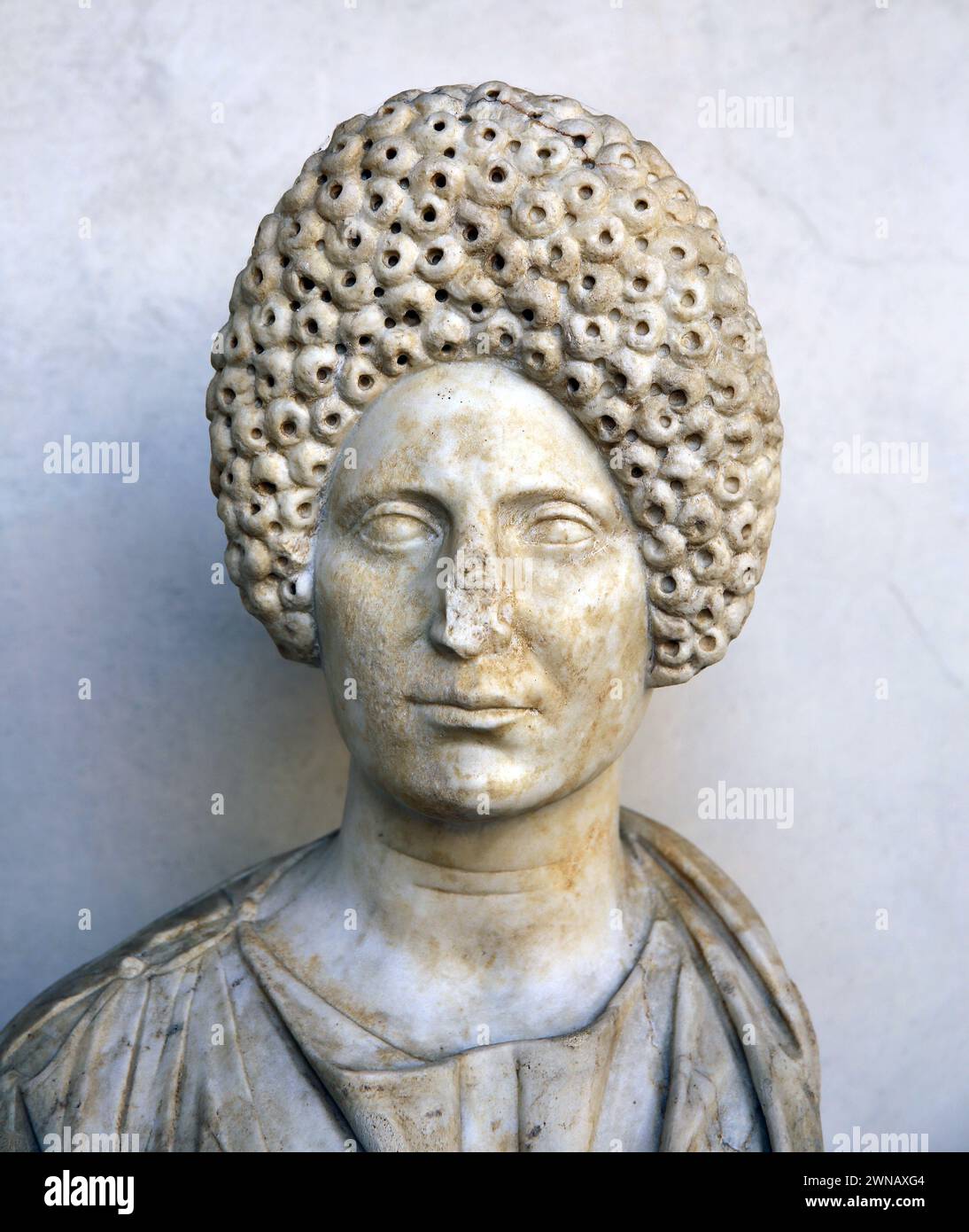 Portrait de vieille femme. Période romaine. Viterbo. c. 110 AD. Italie. Musée national romain (Thermes de Dioclétien). Rome. Italie. Banque D'Images