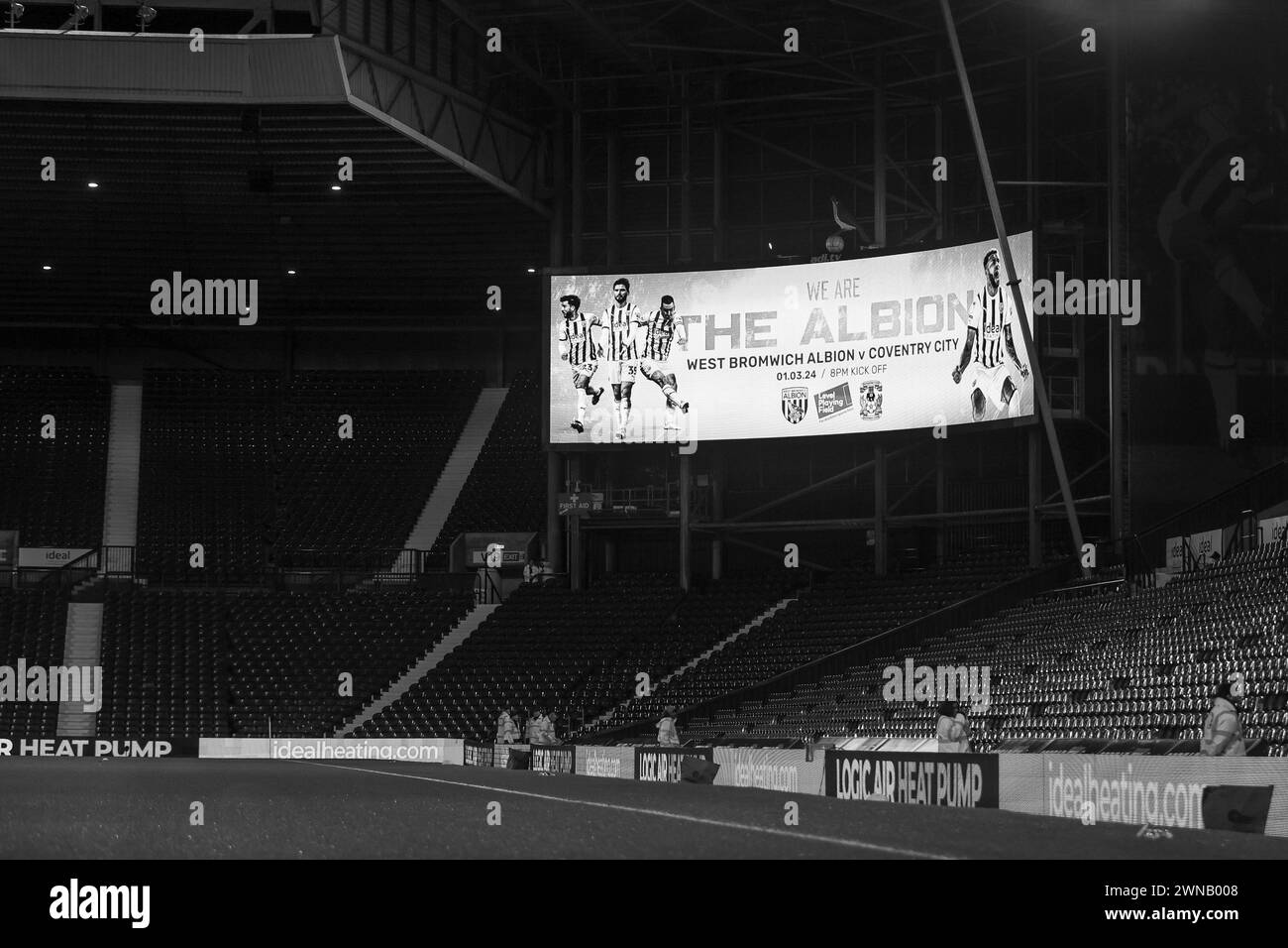 West Bromwich, Royaume-Uni. 01 mars 2024. Vue d'ensemble du match de l'EFL Sky Bet Championship entre West Bromwich Albion et Coventry City aux Hawthorns, West Bromwich, Angleterre le 1er mars 2024. Photo de Stuart Leggett. Utilisation éditoriale uniquement, licence requise pour une utilisation commerciale. Aucune utilisation dans les Paris, les jeux ou les publications d'un club/ligue/joueur. Crédit : UK Sports pics Ltd/Alamy Live News Banque D'Images
