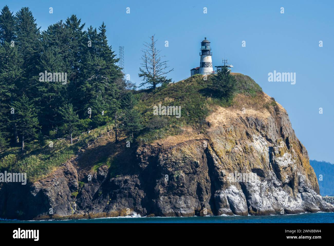 Phare de Cape déception, parc national de Cape déception, Washington. Banque D'Images