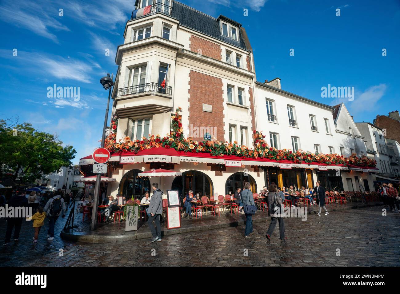 Montmartre, un village authentique au coeur de Paris, France Banque D'Images