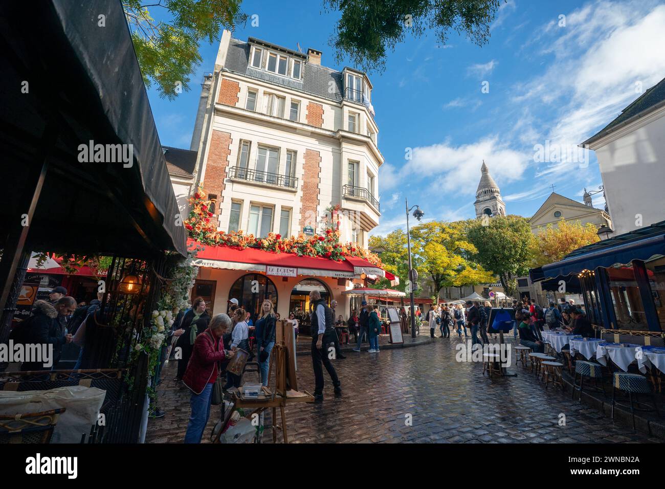 Montmartre, un village authentique au coeur de Paris, France Banque D'Images
