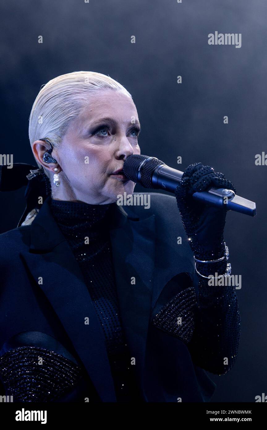 Londres, Royaume-Uni. 1er mars 2024. Alison Goldfrapp chante devant une foule à guichets fermés au Roundhouse à Camden. Cristina Massei/Alamy Live News Banque D'Images