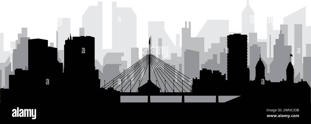 Panorama urbain de WINNIPEG, CANADA Illustration de Vecteur