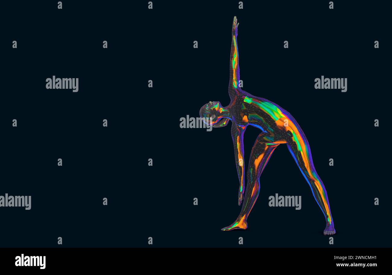 Yoga, illustration Banque D'Images