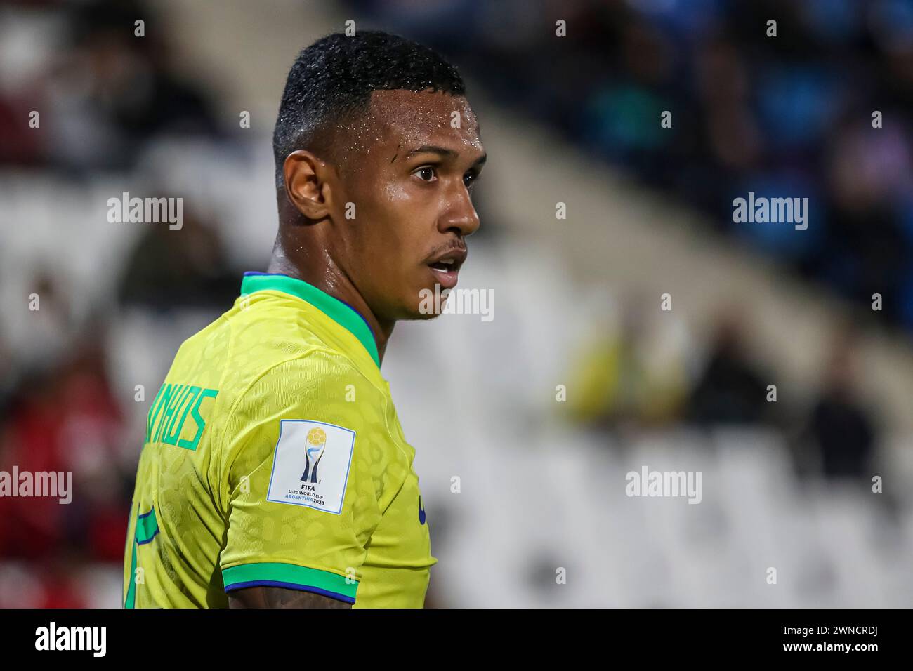 MENDOZA, ARGENTINE - 24 MAI : Marquinhos du Brésil lors de la Coupe du monde U20 de la FIFA, Argentine 2023 entre le Brésil et la République dominicaine. Banque D'Images